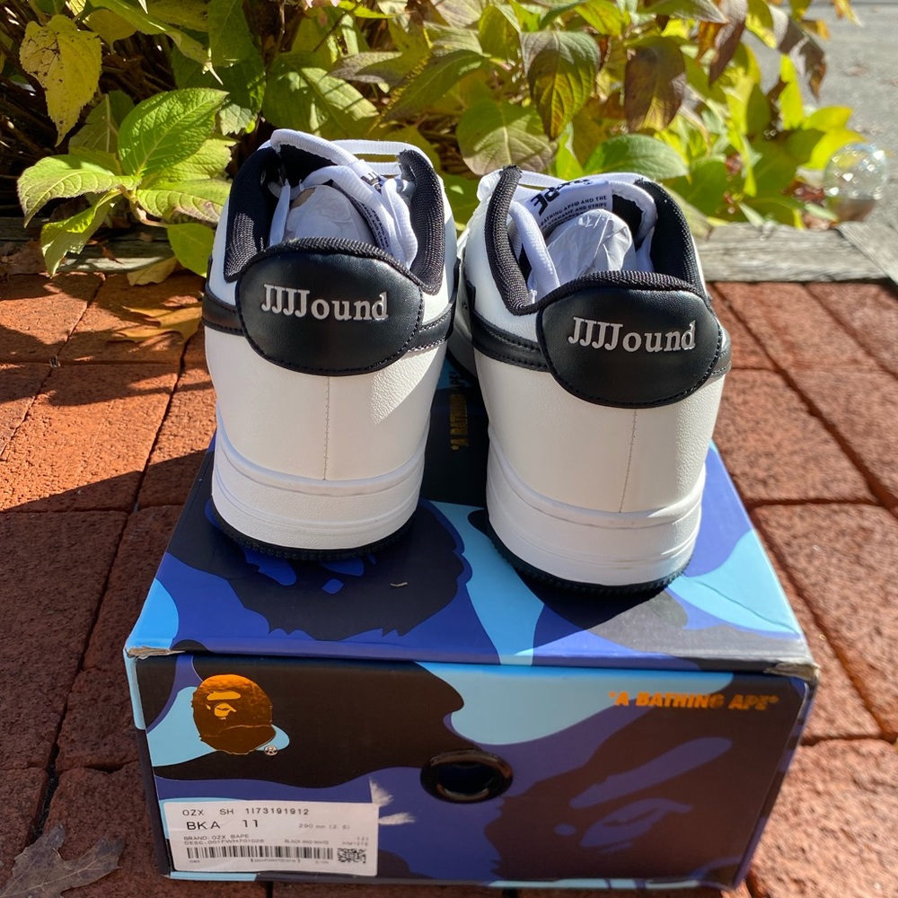 BAPE X JJJJOUND BAPESTA “WHITE/BLACK” SIZE 11 - Picture 5 of 8